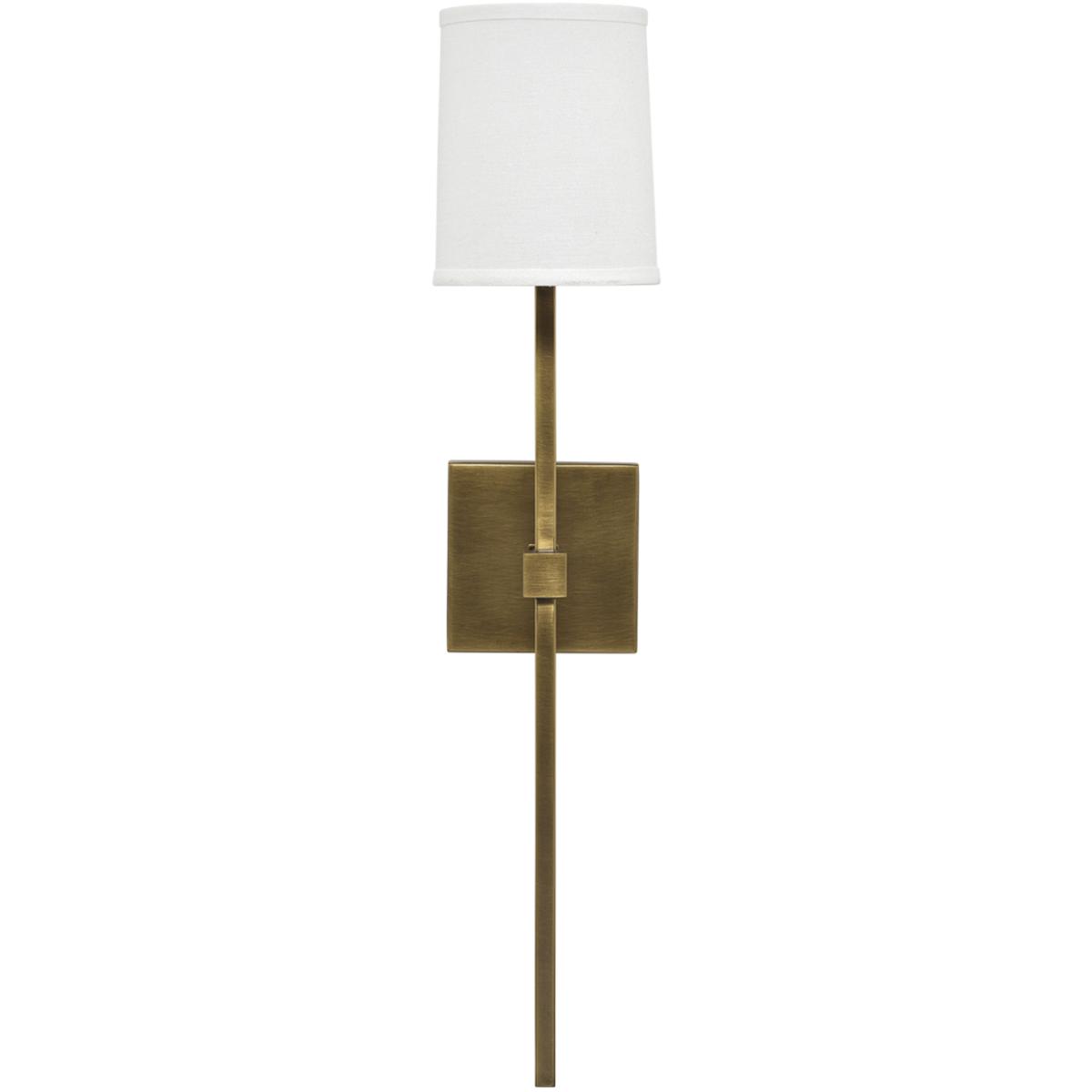 Jamie Young Co 4MINE-SCAB Minerva 1 Light 5 inch Antique Brass & White Linen Wall Sconce Wall Light