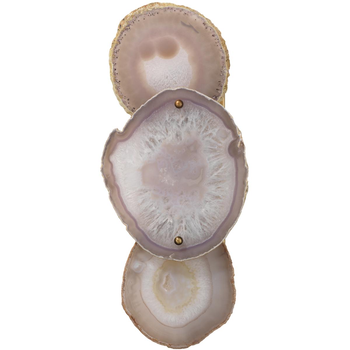 Jamie Young Co 4TRIN-SCLV Trinity 1 Light 6.5 inch Pale Lavender Agate & Antique Brass Wall Sconce Wall Light