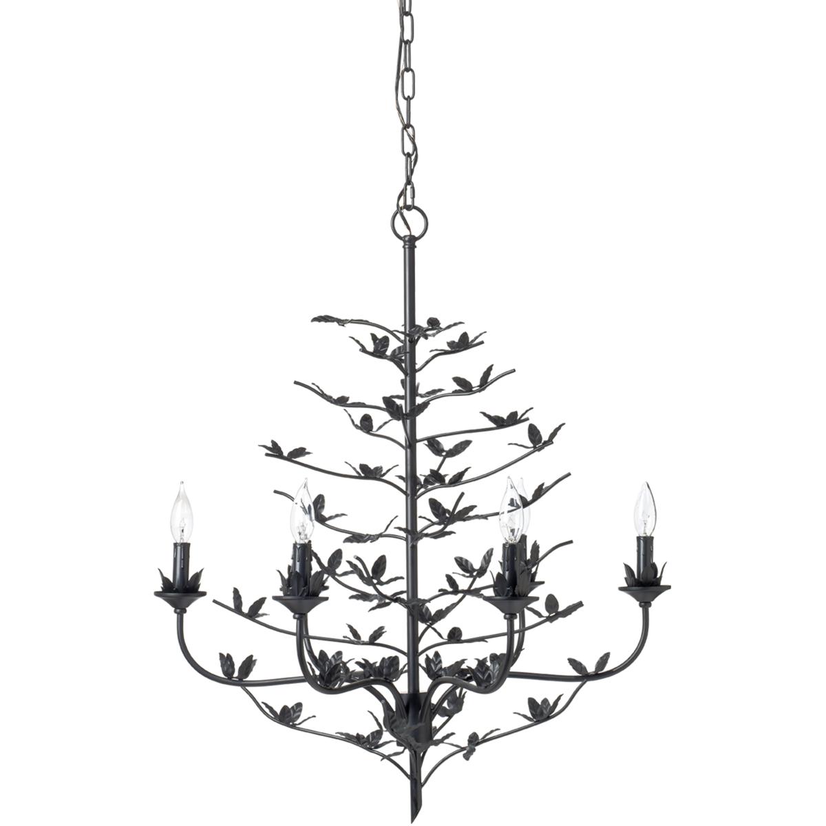 Jamie Young Co 5BLOO-BLCK Blooming 12 Light 30 inch Black Chandelier Ceiling Light