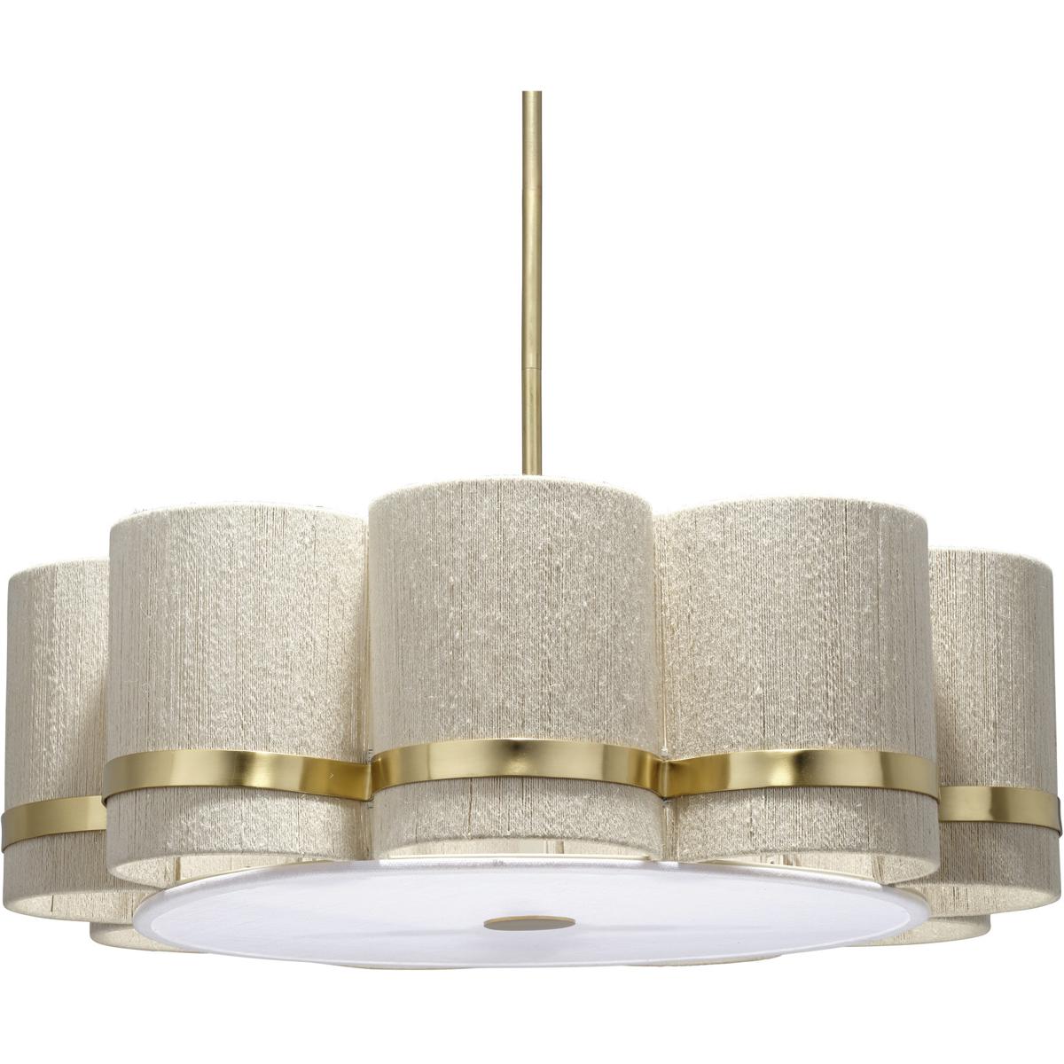 Jamie Young Co 5CARO-CHNA Carousel 4 Light 31 inch Brushed Brass Chandelier Ceiling Light, Inline