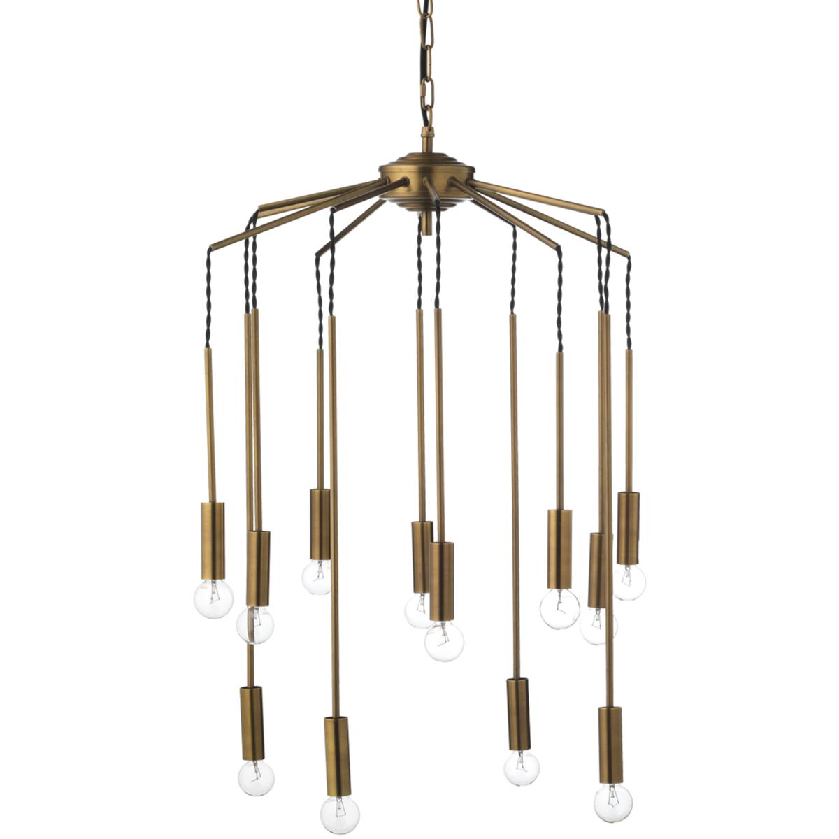 Jamie Young Co 5CASC-CHAB Cascade 12 Light 26 inch Antique Brass Pendant Ceiling Light