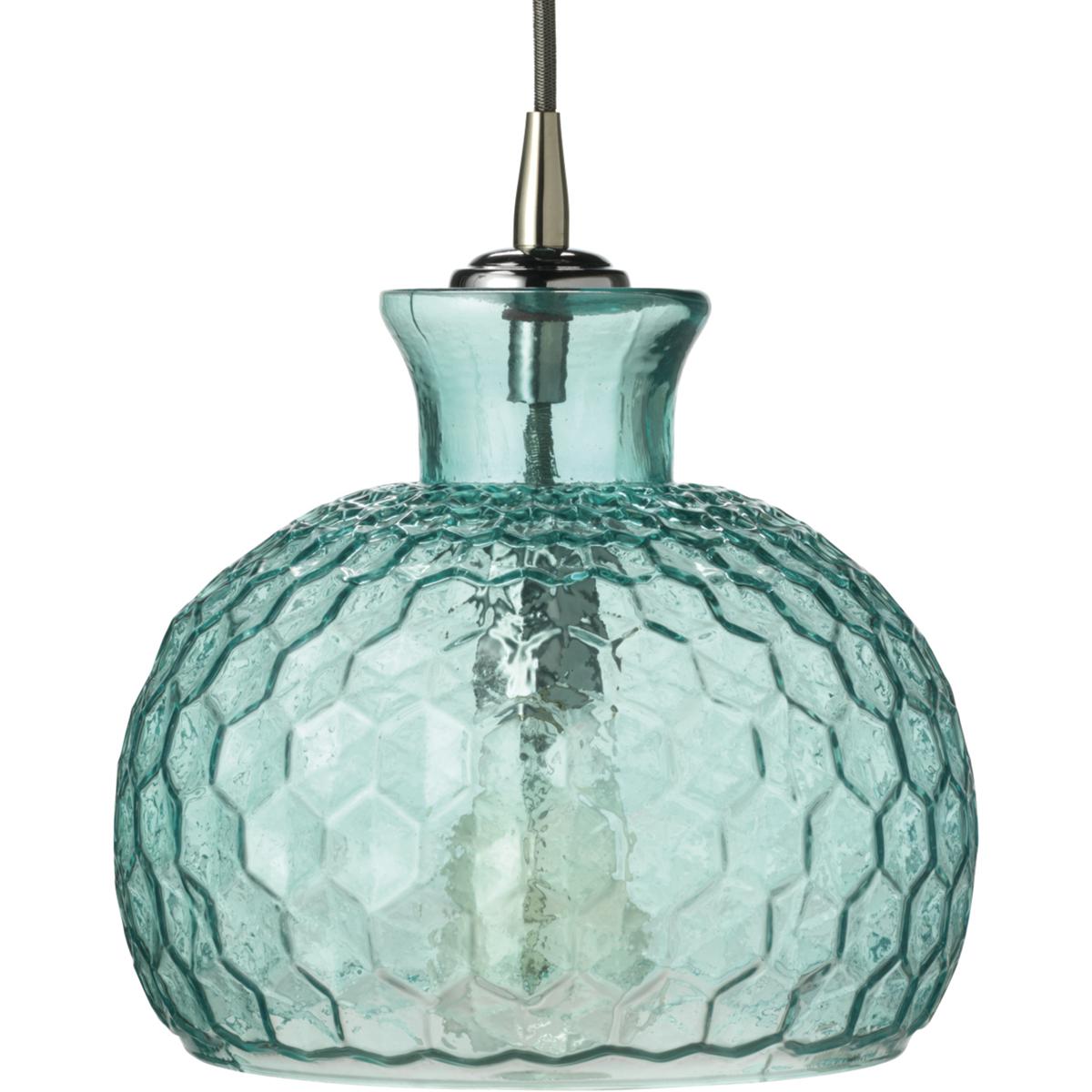 Jamie Young Co 5CLAR-MDAQ Clark 1 Light 10 inch Aqua Glass Pendant Ceiling Light