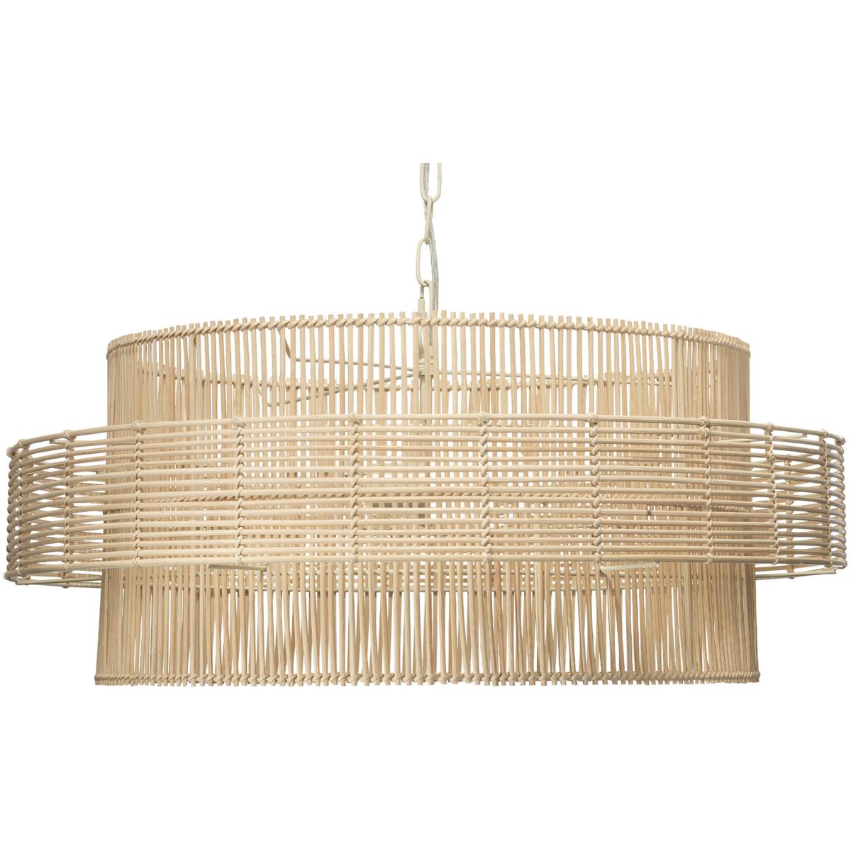 Jamie Young Co 5CONC-PDNA Concentric 2 Light 30 inch Natural Rattan Pendant Ceiling Light