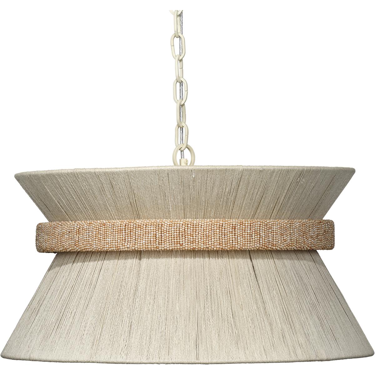 Jamie Young Co 5CORS-CHNA Corset 3 Light 28 inch Off White Chandelier Ceiling Light, Inline
