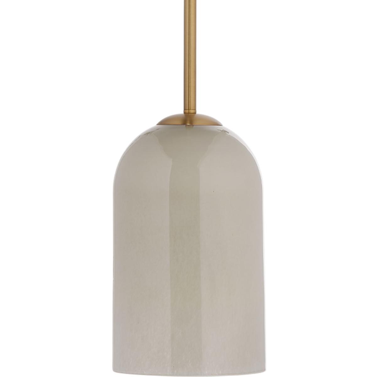 Jamie Young Co 5HOLT-PETA Holt 1 Light 7.25 inch Antique Brass Pendant Ceiling Light in Taupe Glass