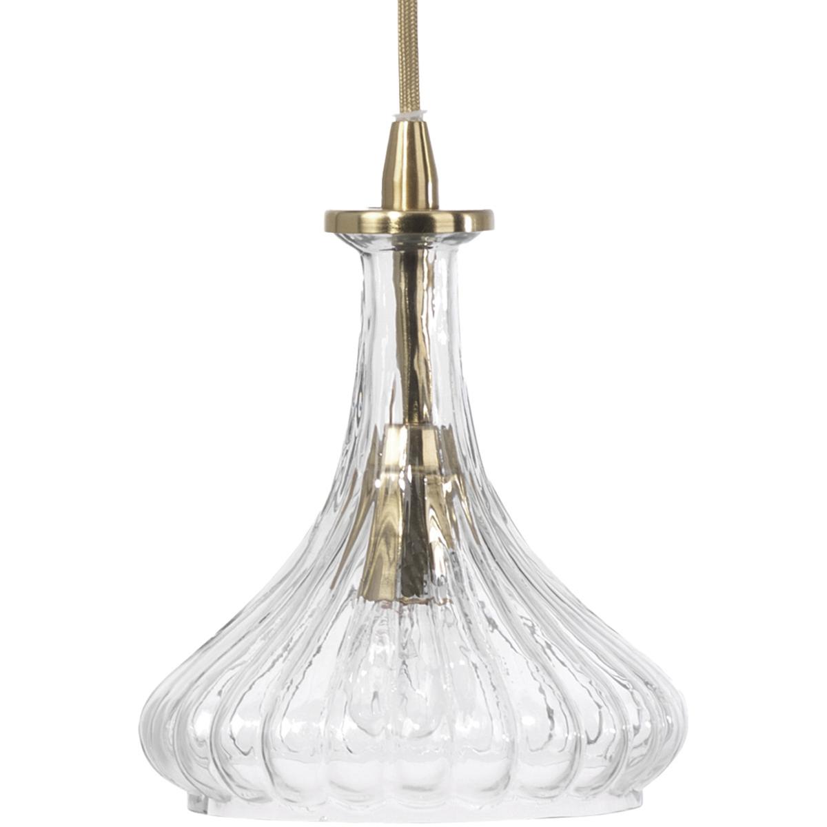 Jamie Young Co 5ISAB-CLBR Isabella Carafe 1 Light 7 inch Clear with Brass Pendant Ceiling Light