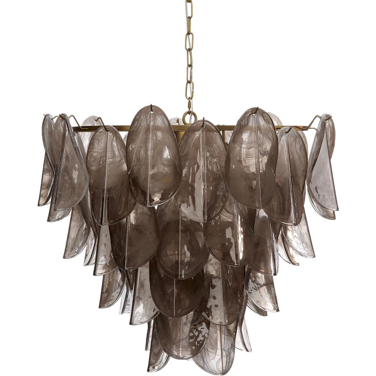 Jamie Young Co 5MAGN-CHGR Magnolia 10 Light 30 inch Brass Chandelier Ceiling Light