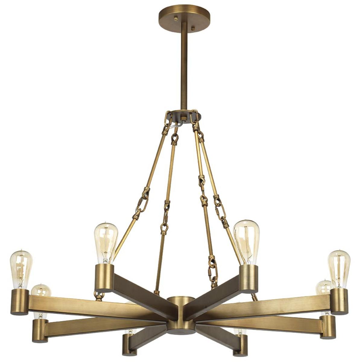 Jamie Young Co 5MAN8-CHAB Manchester 8 Light 36 inch Antique Brass Chandelier Ceiling Light