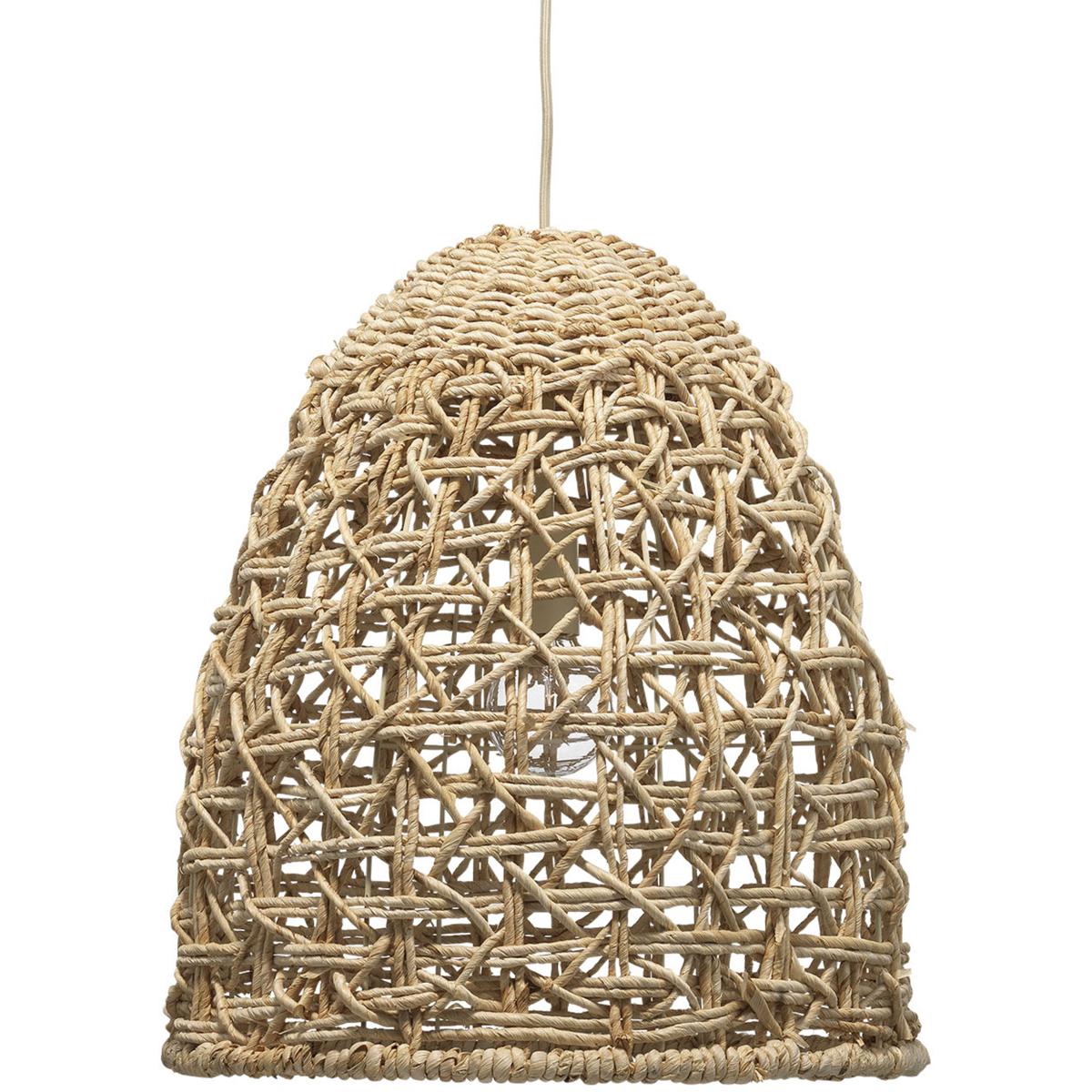 Jamie Young Co 5NETT-CHNA Netted 1 Light 18 inch Natural Corn Straw Rope Pendant Ceiling Light