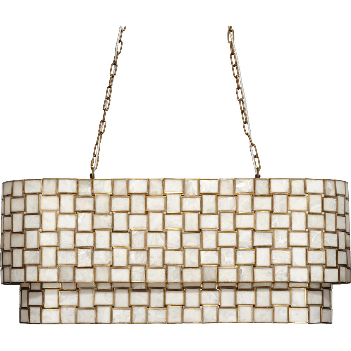 Jamie Young Co 5PREM-CHAB Premiere 7 Light 42 inch Antique Brass Chandelier Ceiling Light, Inline
