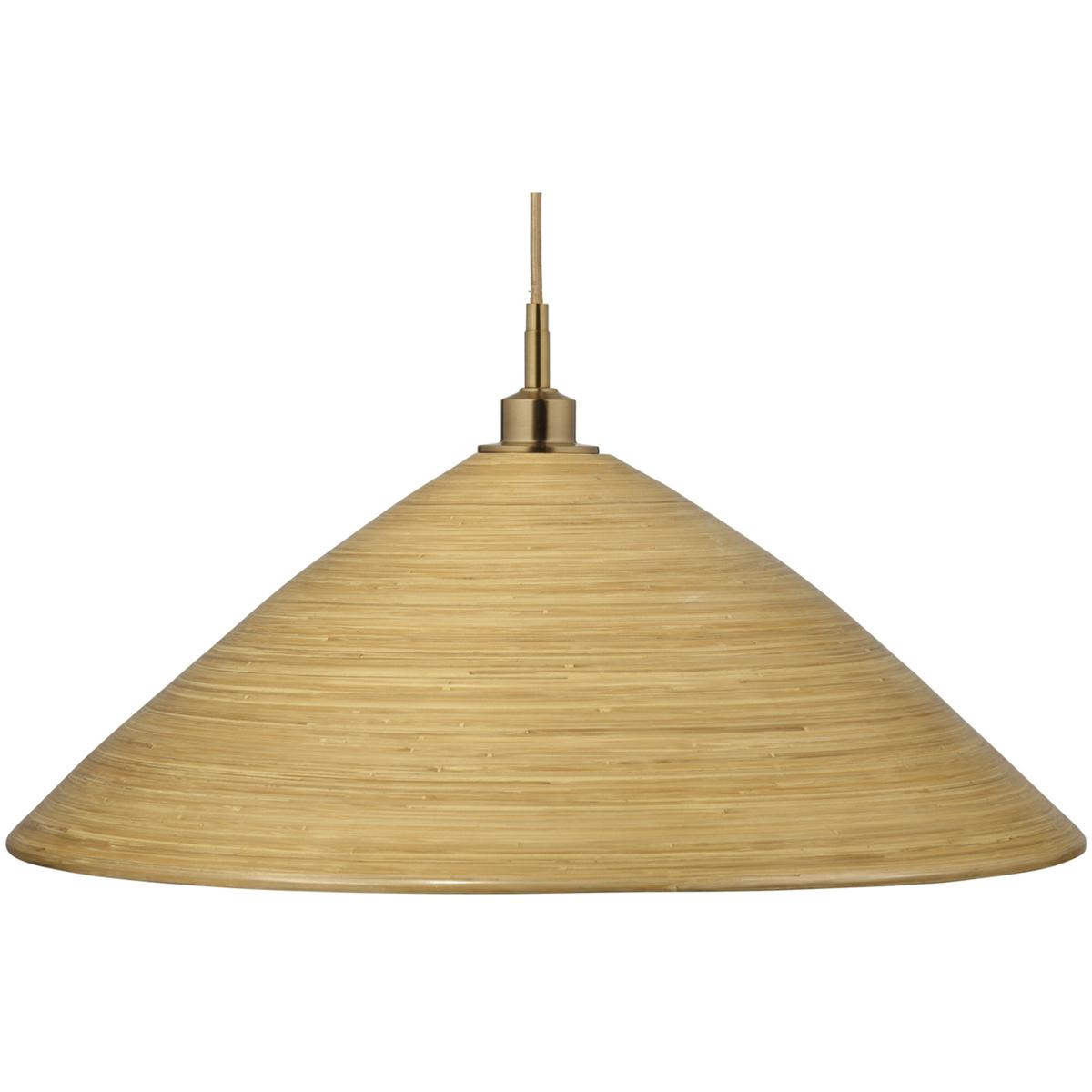 Jamie Young Co 5SPUN-LGNA Spun 1 Light 30.5 inch Antique Brass Pendant Ceiling Light, Inline