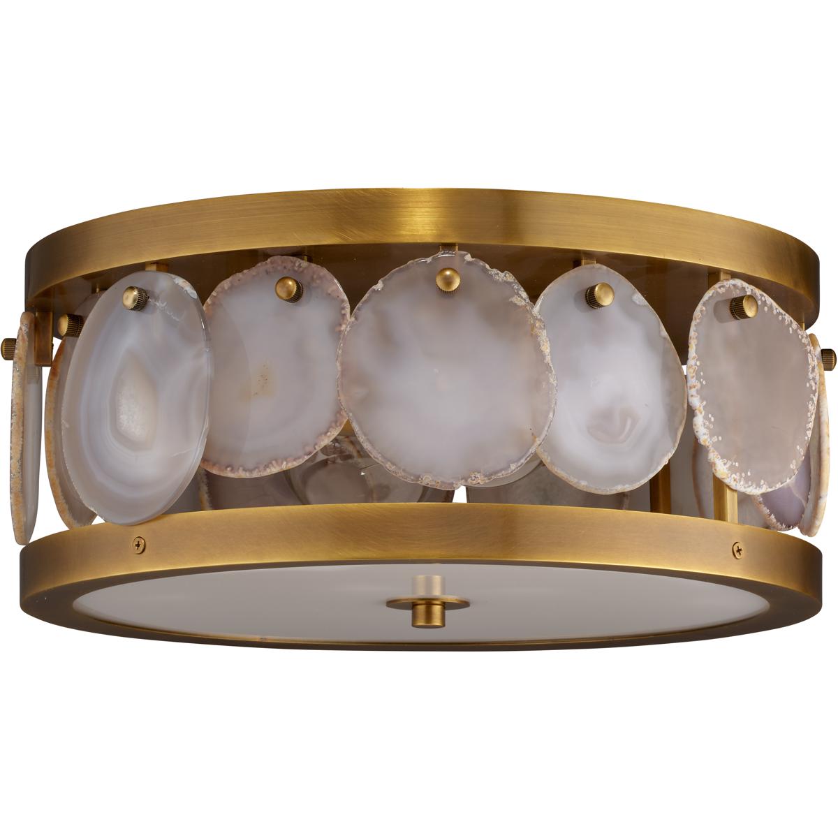 Jamie Young Co 5UPSA-SMAG Upsala 2 Light 15 inch Antique Brass Flush Mount Ceiling Light, Small
