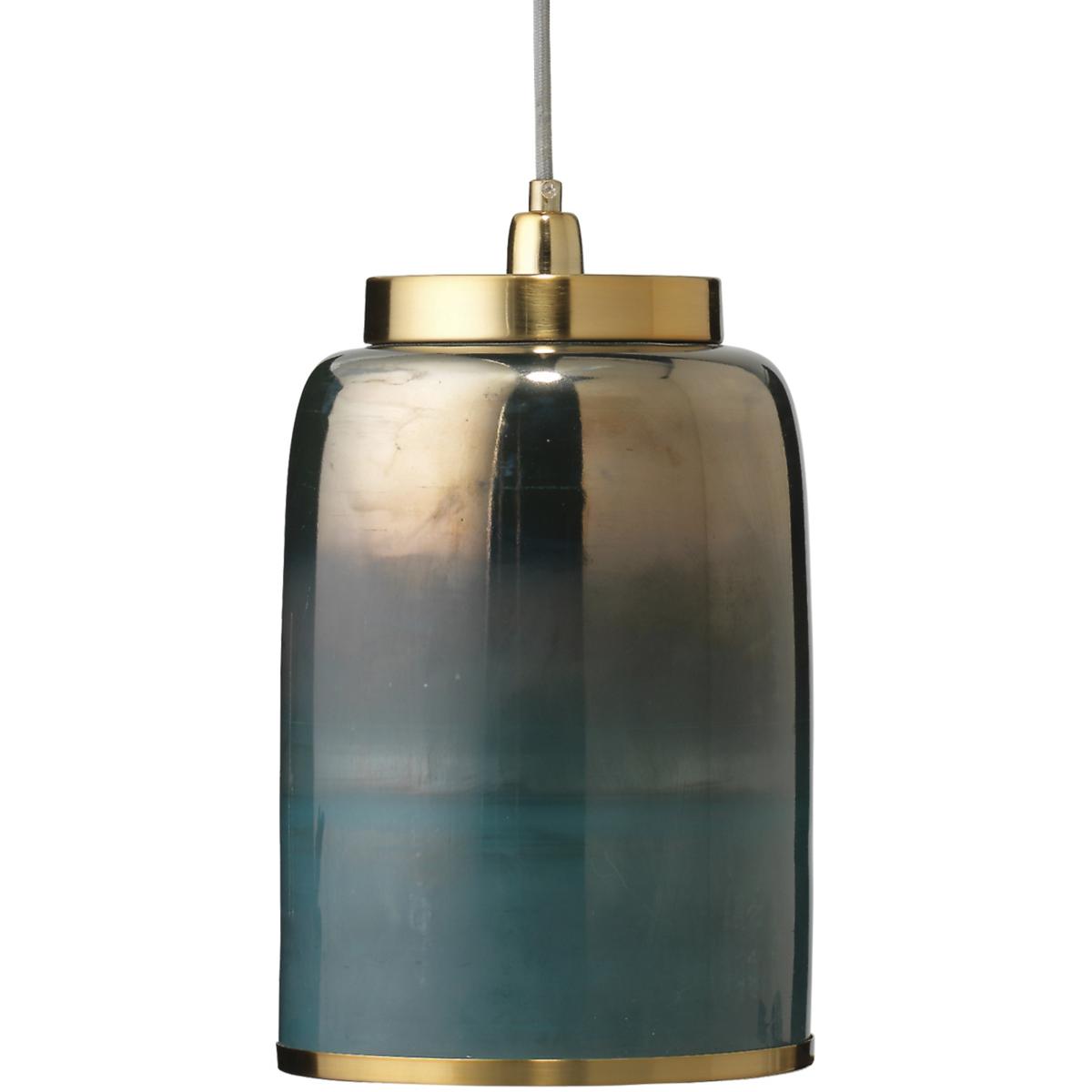 Jamie Young Co 5VAPO-MDAQ Vapor 1 Light 8.5 inch Aqua Metallic Glass Pendant Ceiling Light