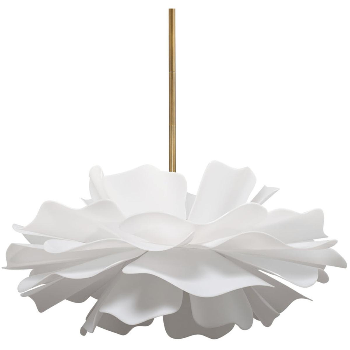 Jamie Young Co 5ZINN-CHLG Zinnia 4 Light 36 inch Antique Brass Chandelier Ceiling Light in Large, Large, Inline
