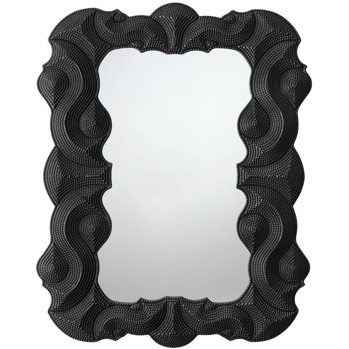Jamie Young Co 6BARO-MIBK Baroque 36 X 28.5 inch Satin Black Mirror