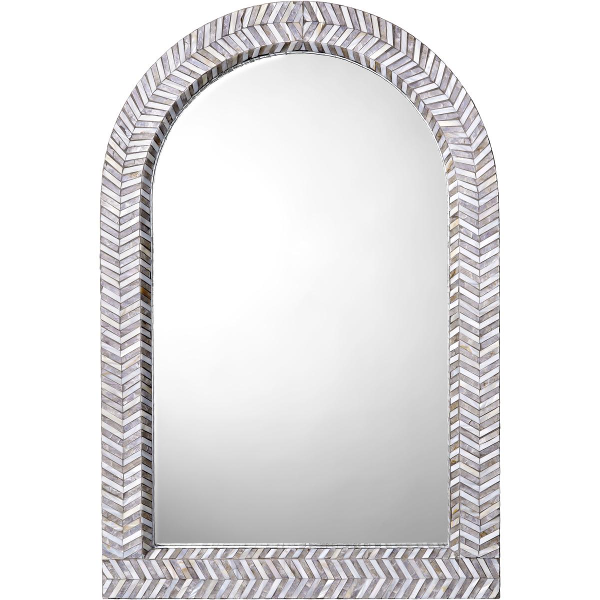 Jamie Young Co 6BEVEGRMOP Beverly 36 X 24 inch Mixed Grey and White Mother of Pearl Wall Mirror