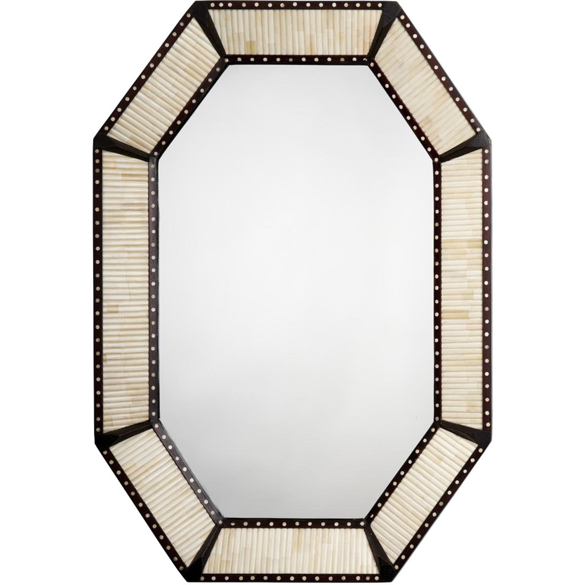 Jamie Young Co 6COLO-MIOW Colony 38 X 26 inch Off White Bone and Dark Brown Wood Mirror