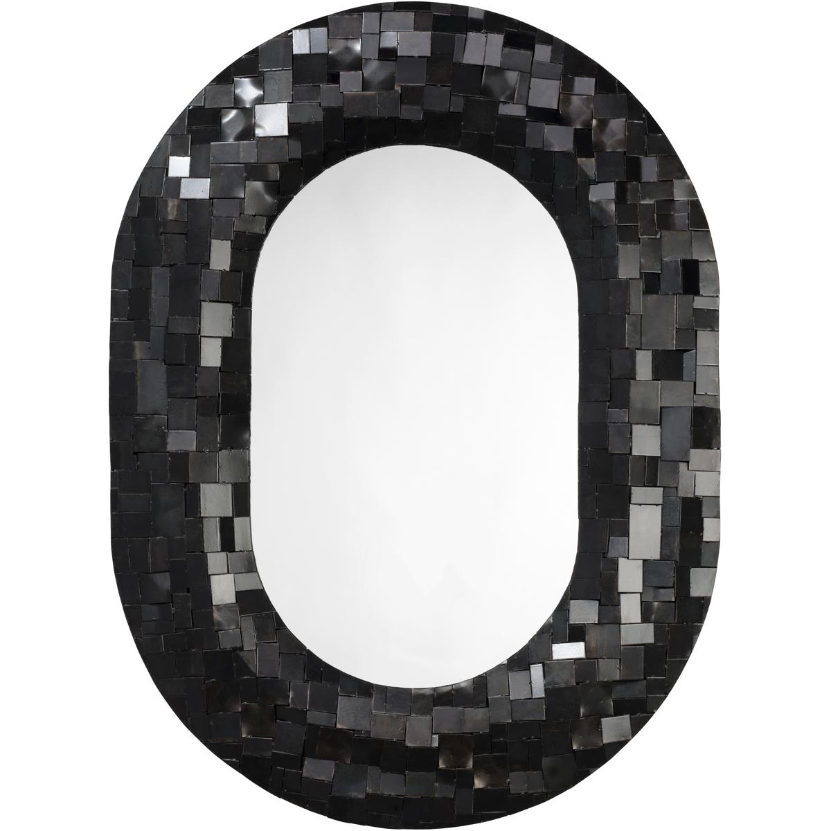 Jamie Young Co 6ENIG-MIBK Enigma 38 X 28 inch Black Mirror