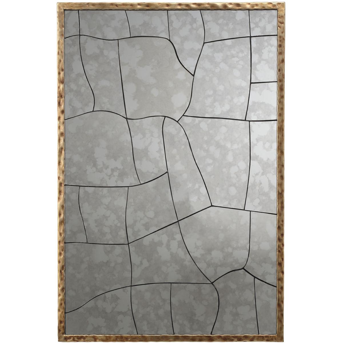 Jamie Young Co 6FRAC-MISL Fractu 35.25 X 24 inch Antiqued Mirror and Brass Mirror