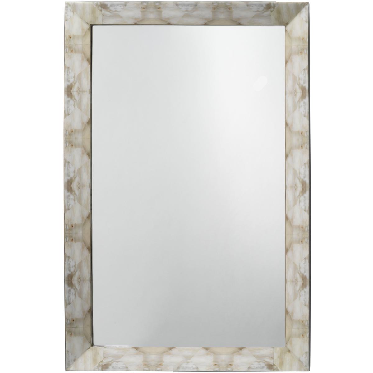 Jamie Young Co 6FRAG-SMGR Fragment 36 X 24 inch Light Grey & Beige Faux Horn Mirror