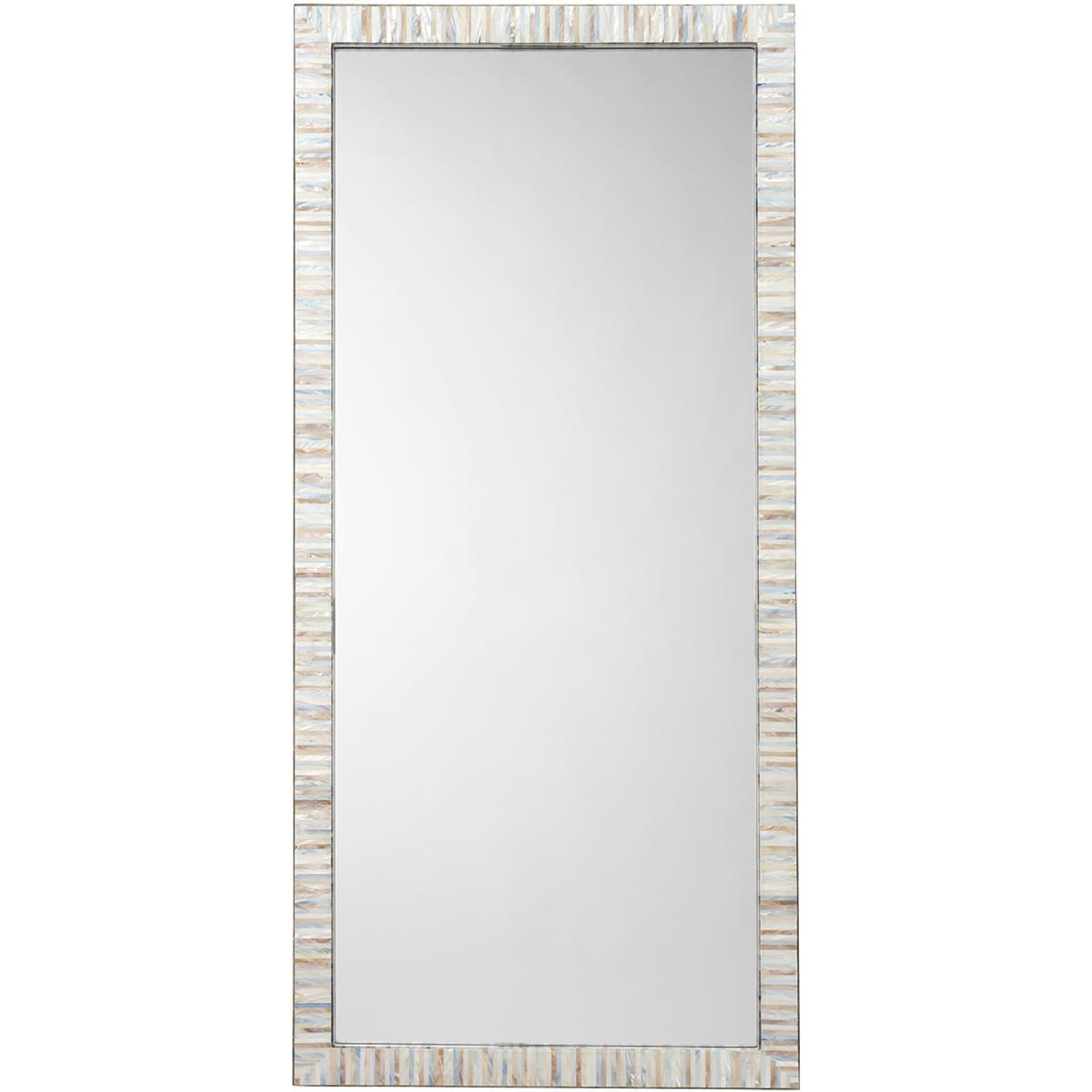 Jamie Young Co 6HERO-FLBL Heron 60 X 28 inch Iridescent Blue and White and Cream Floor Mirror, Inline