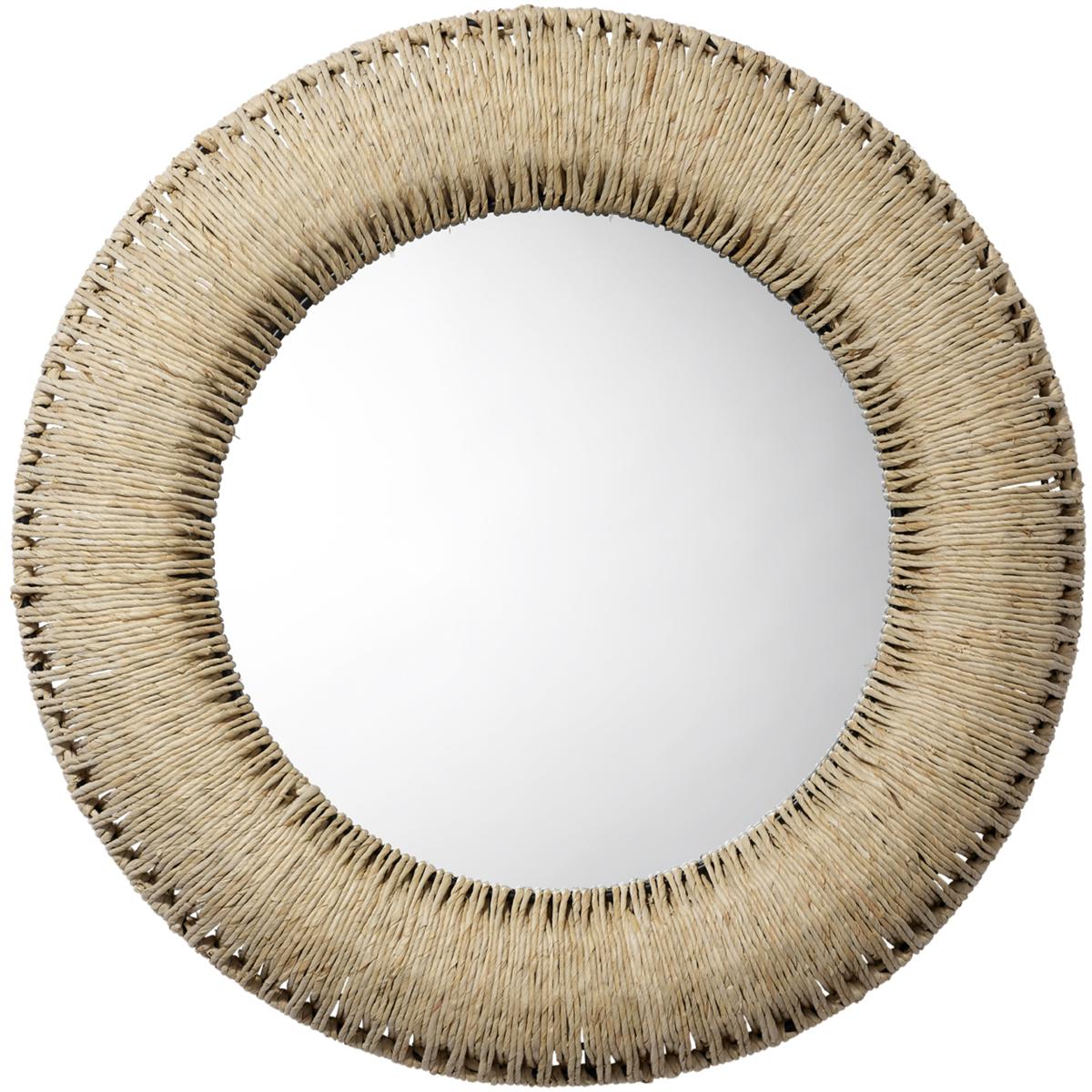 Jamie Young Co 6HOLLRNDOW Hollis 36 X 36 inch Natural Mirror