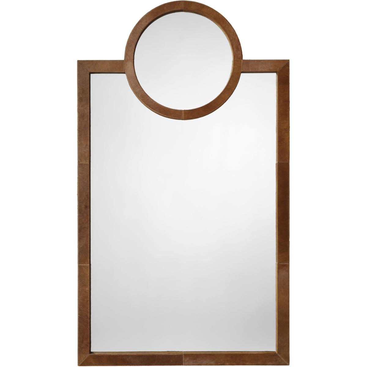 Jamie Young Co 6KEYS-MISA Keystone 62 X 36 inch Saddle Hair on Hide Mirror, Inline