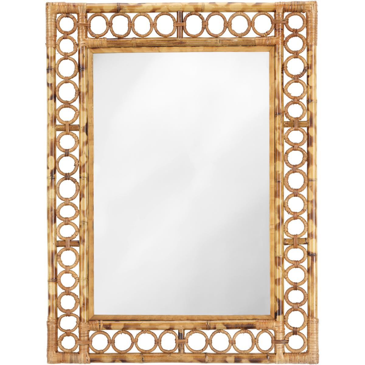 Jamie Young Co 6MARC-MINA Marche 40 X 30 inch Natural Bamboo Mirror, Inline