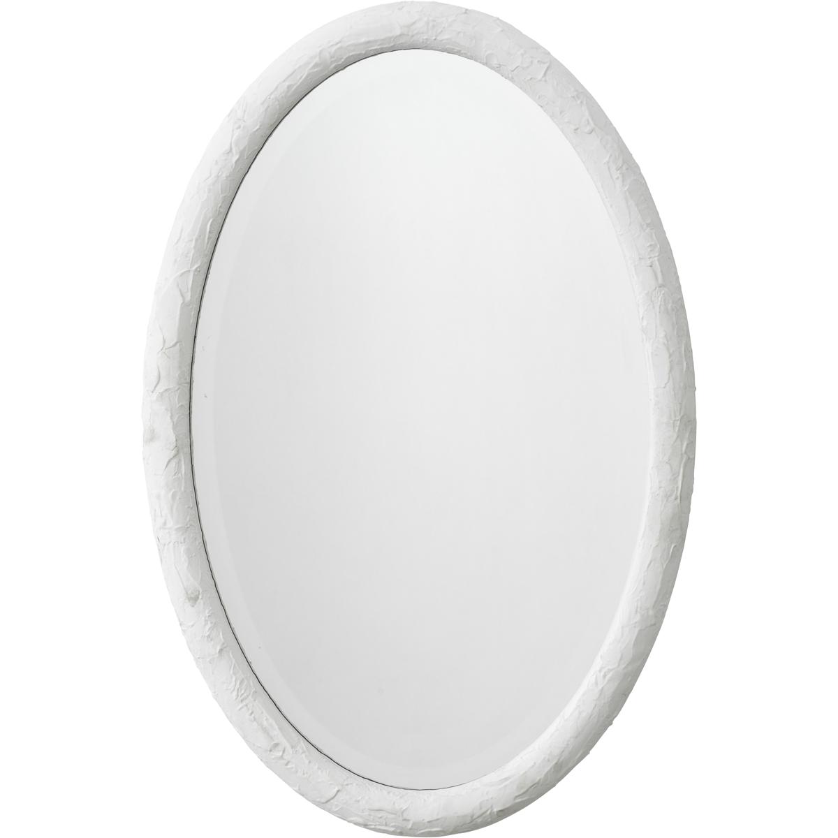 Jamie Young Co 6OVAT-MIWH Ovation 36 X 24 inch Textured White Resin Wall Mirror