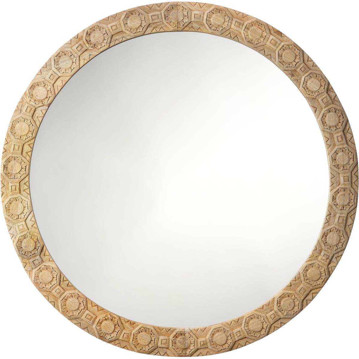 Jamie Young Co 6RELIRNDNA Relief 36 X 36 inch Natural Mirror