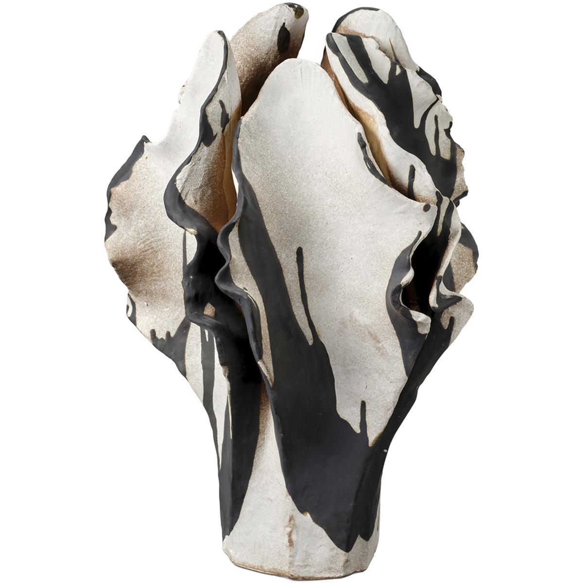 Jamie Young Co 7AGAT-VABK Agatha 15.5 X 10 inch Vase, Inline