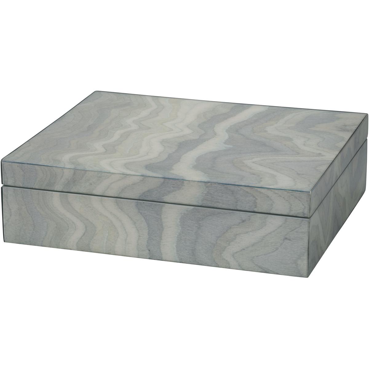 Jamie Young Co 7ALTI-BXBL Elevation 12 inch Pale Blue Laquer Decorative Box, Inline