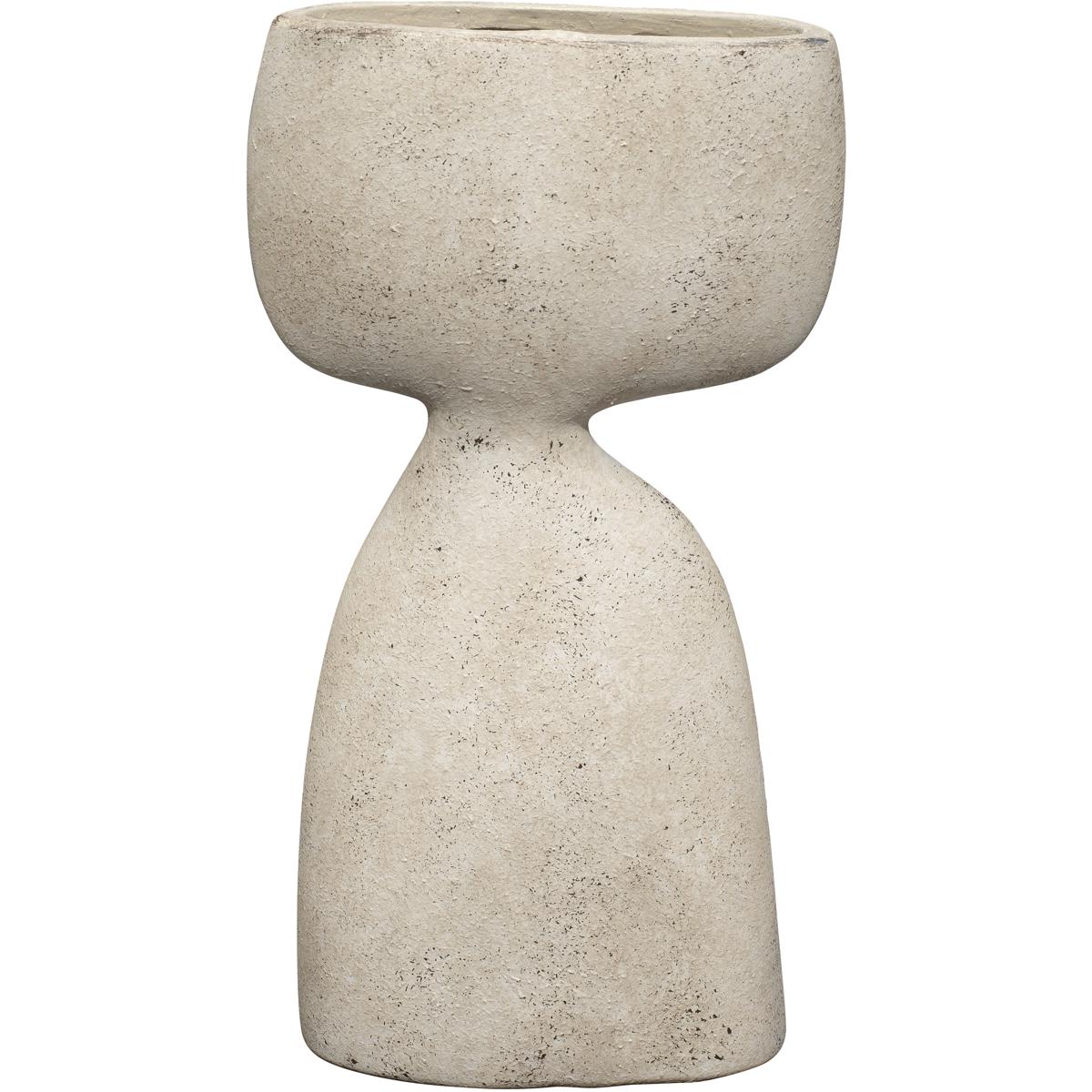 Tabitha Modern Classic Beige Ceramic Decorative Table Vase