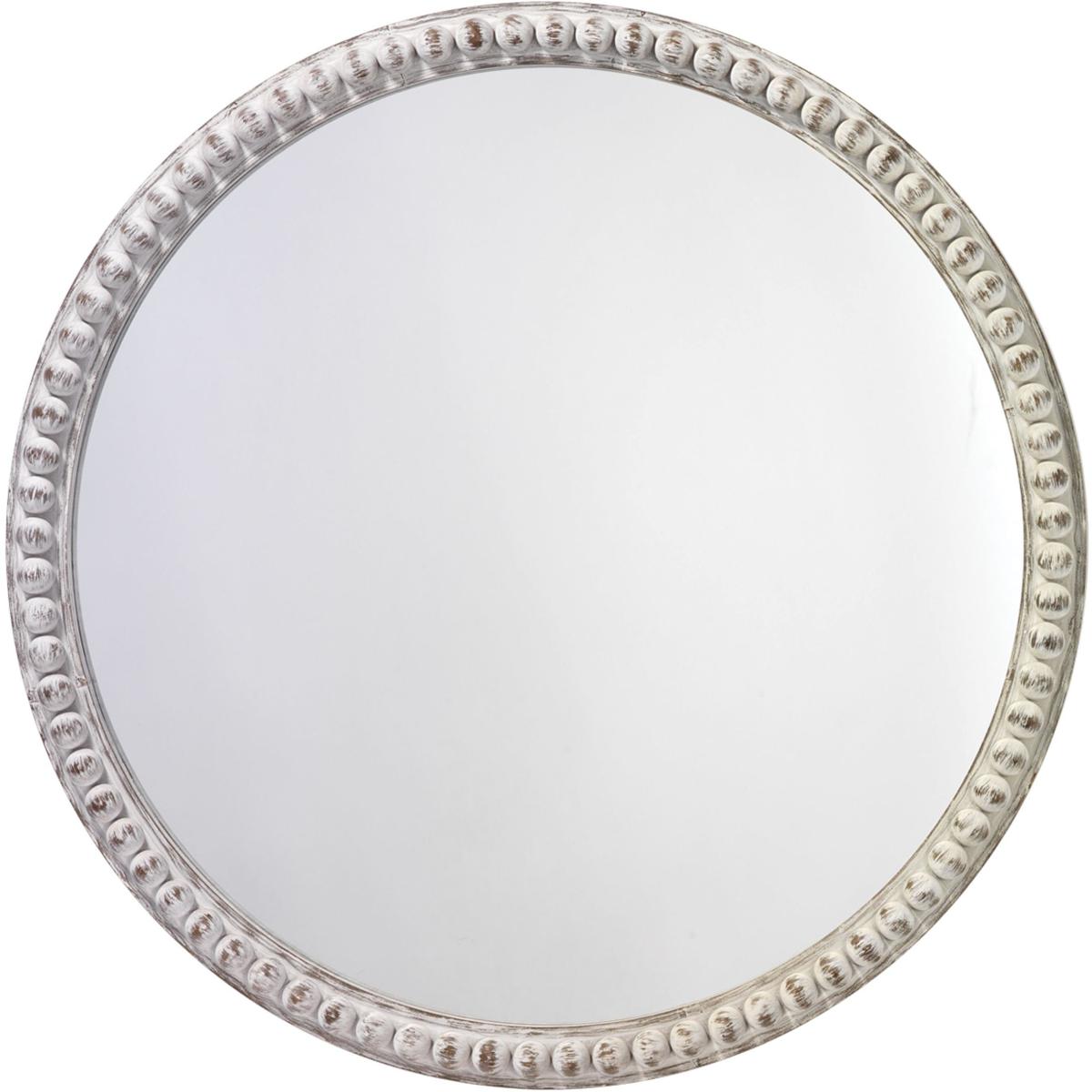 Jamie Young Co 7AUDR-MIWH Audrey Beaded 30 X 30 inch White Wood Mirror