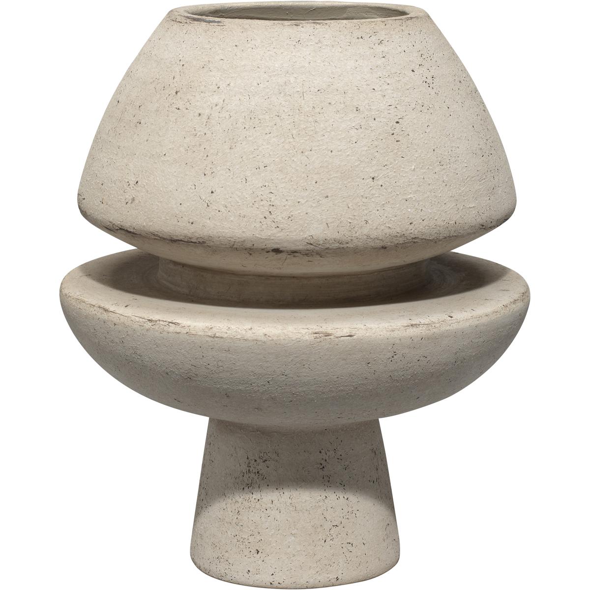 Jamie Young Co 7FOUN-VAOW Foundation 9.5 X 8 inch Decorative Vase in Off White Ceramic