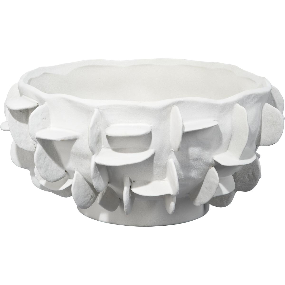 Jamie Young Co 7HELI-BOWH Helios 14 X 6.25 inch Bowl in White