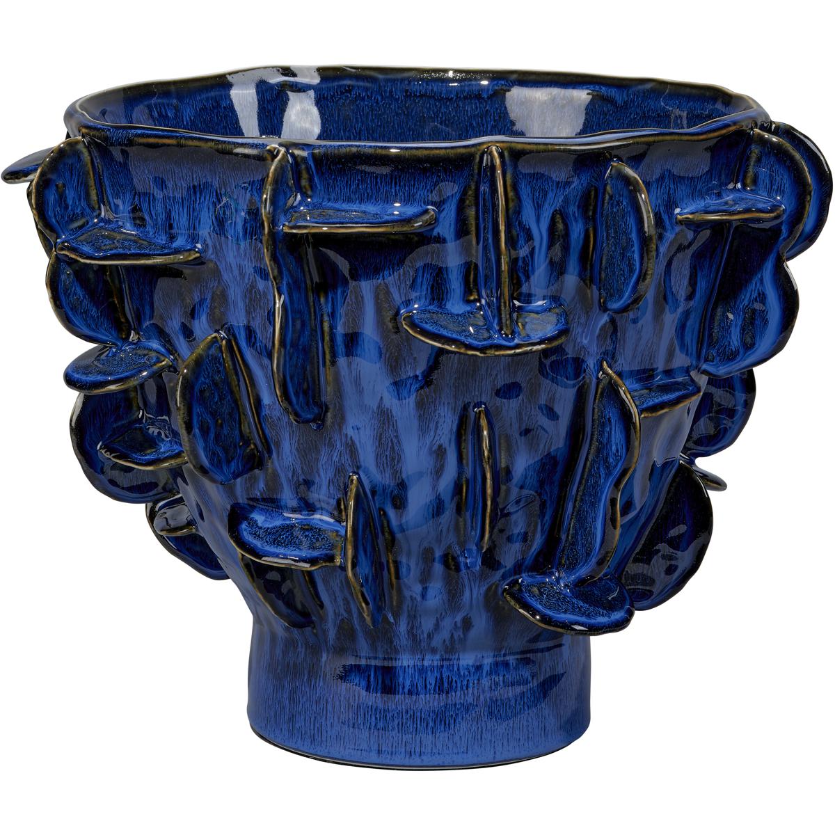 Jamie Young Co 7HELI-VACO Helios 13 X 9.5 inch Vase in Cobalt Blue