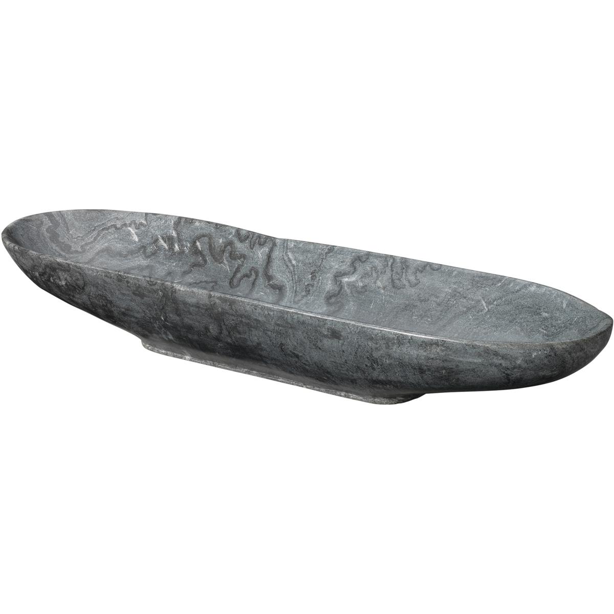 Jamie Young Co 7LONG-BOGR Long 8 X 4 inch Long Oval Bowl in Grey Marble