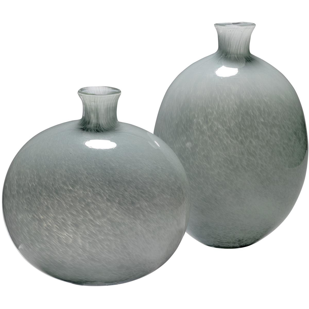 Jamie Young Co 7MINX-VAGR Minx 10 X 7.75 inch Vases in Grey Glass, Set of 2