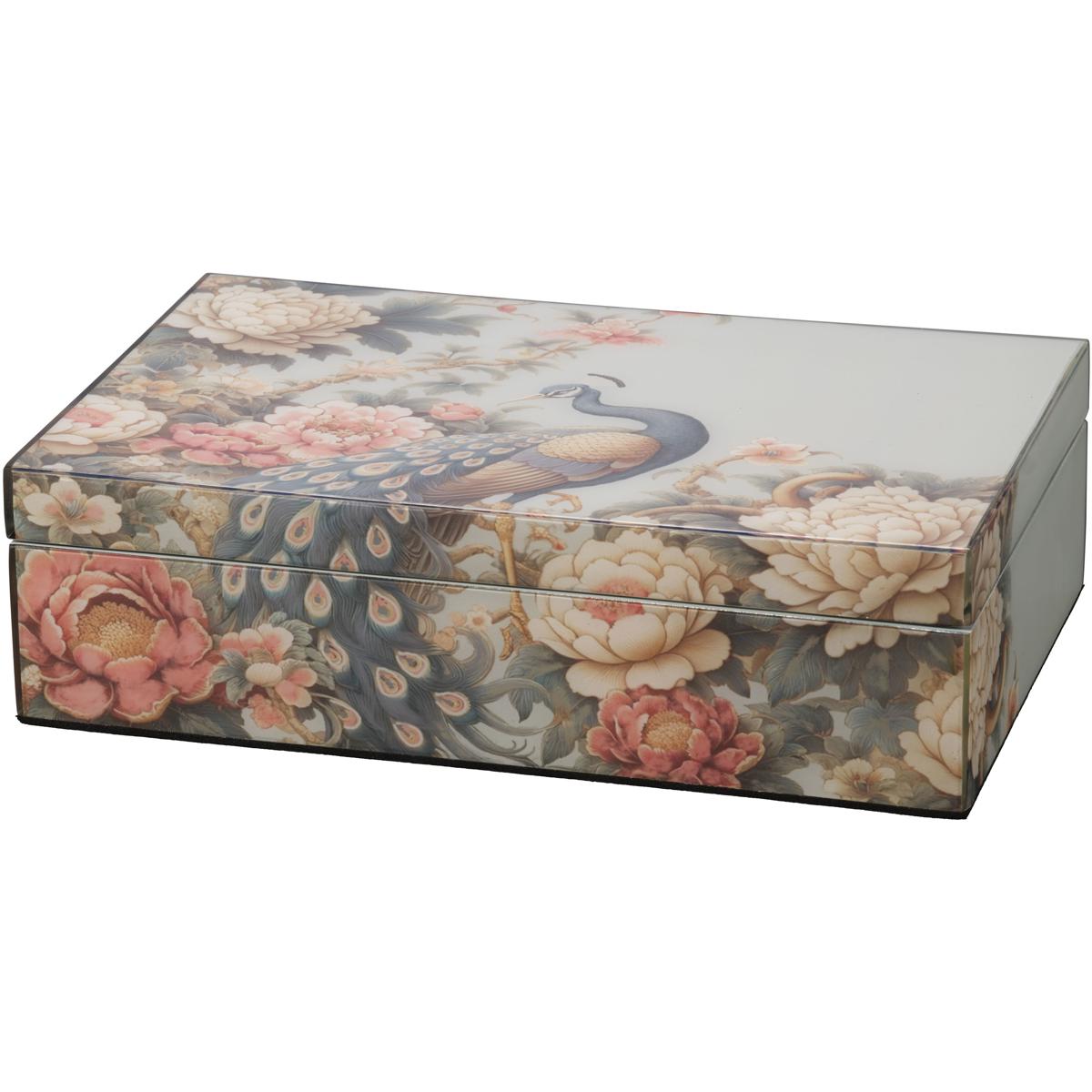 Jamie Young Co 7MURA-BXBL Mural 11 inch Sky Blue and Multicolor Box, Inline