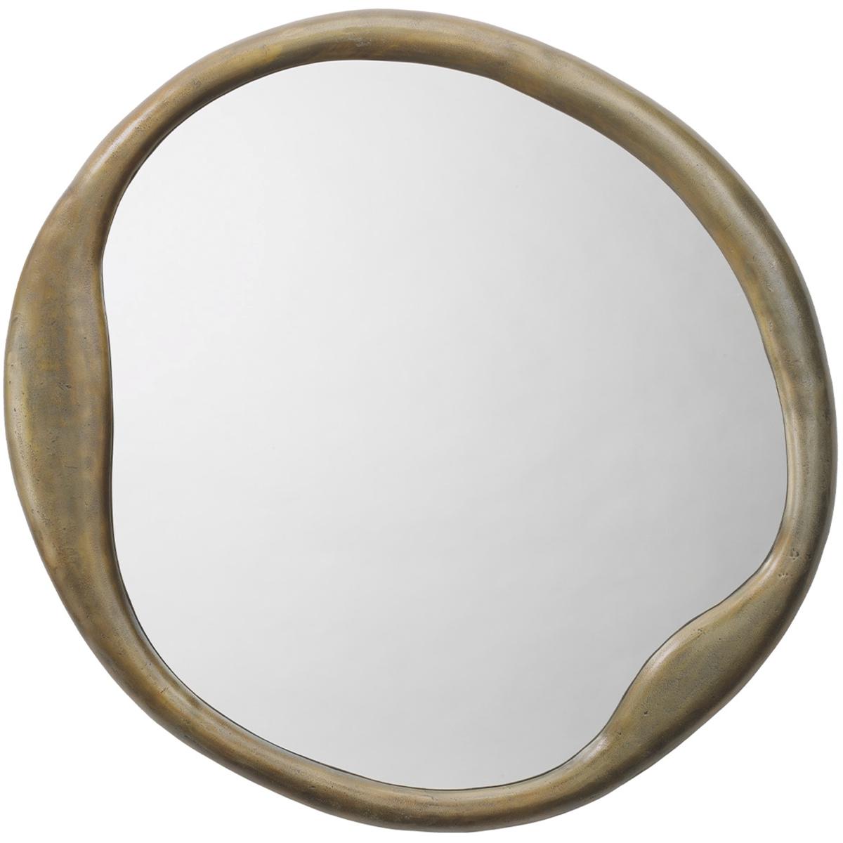 Jamie Young Co 7ORGAMIAB Organic 36 X 36 inch Antique Brass Mirror