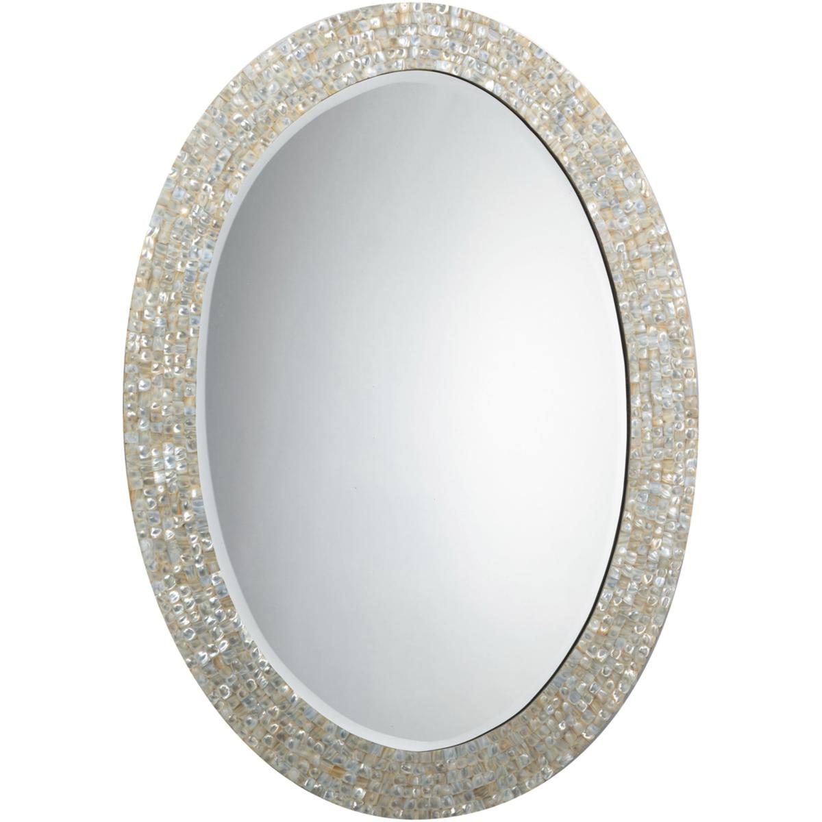 Jamie Young Co 7OVAL-LGMOP Oval 43.5 X 31.5 inch Cream Mirror, Large