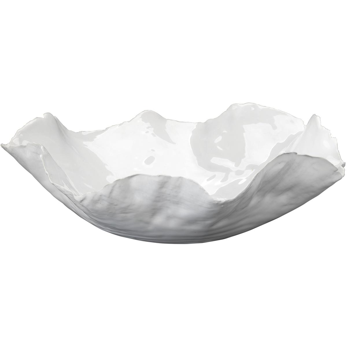 Jamie Young Co 7PEON-LGWH Peony 12.5 X 4 inch Bowl in White Ceramic