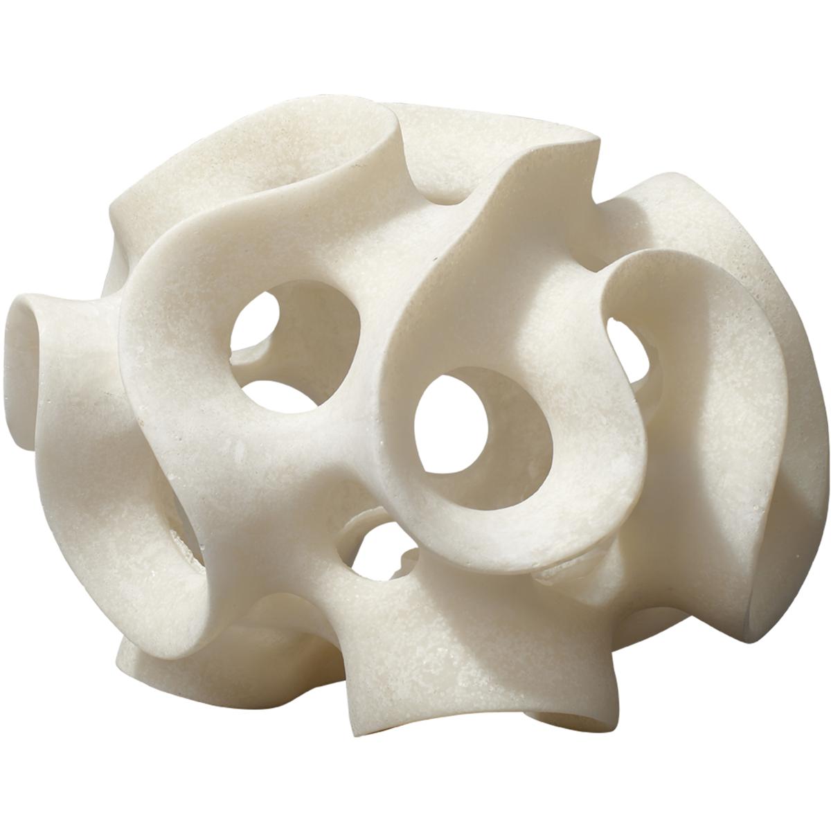Jamie Young Co 7RIBB-SPWH Ribbon White Decorative Sphere