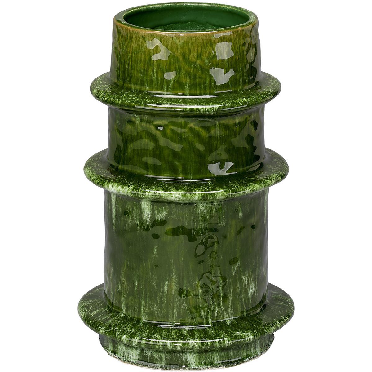 Jamie Young Co 7SATU-MDGRN Saturn 10.5 X 6.5 inch Vase in Medium, Medium