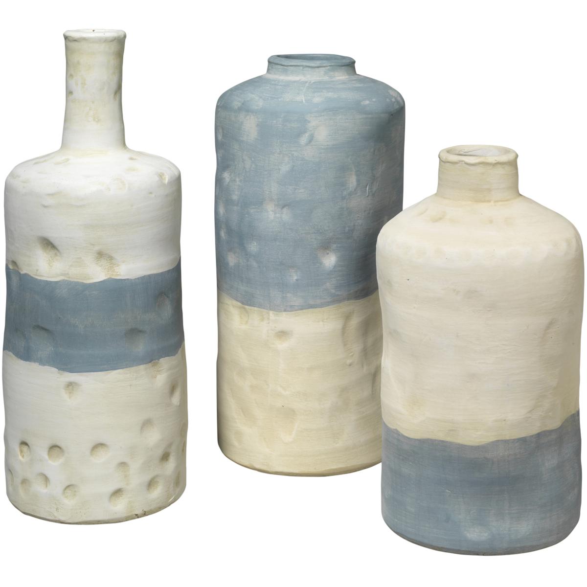 Jamie Young Co 7SEDO-VEBL Sedona 15.25 X 6.25 inch Vessels, Set of 3