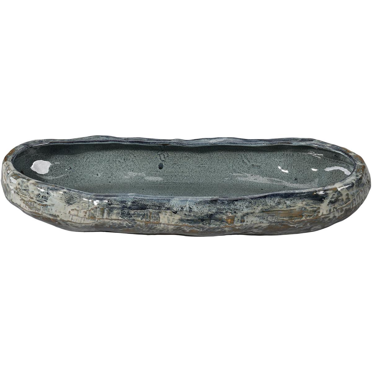 Jamie Young Co 7UNEA-OVAGR Unearthed 23.5 X 3.5 inch Bowl