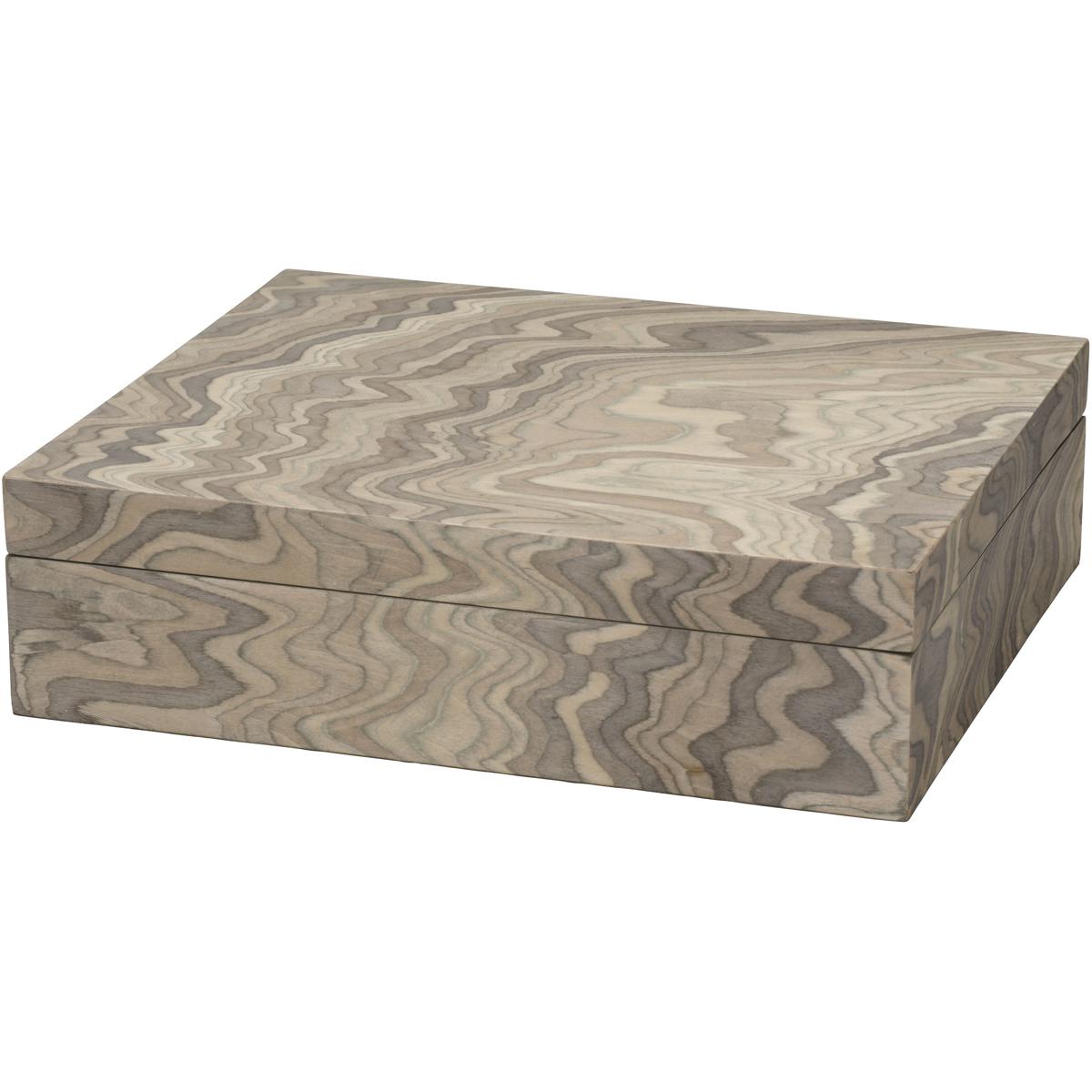 Jamie Young Co 7VALL-BXSA Valley 12 inch Sand Grey Decorative Box, Inline