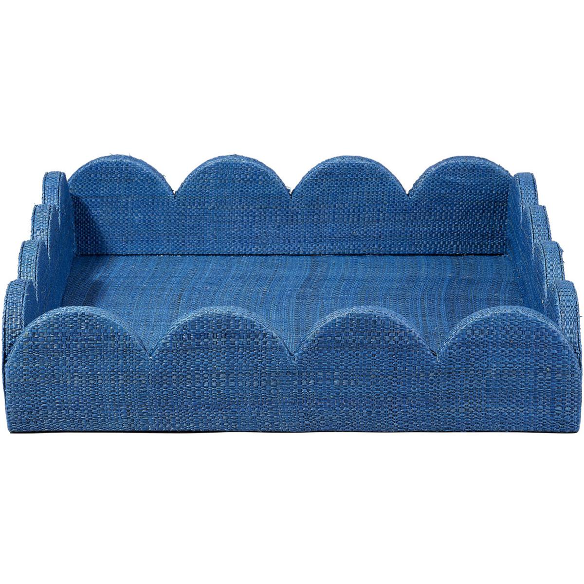 Jamie Young Co 7WOND-SMIN Wonderland Indigo Raffia Tray in Small, Small