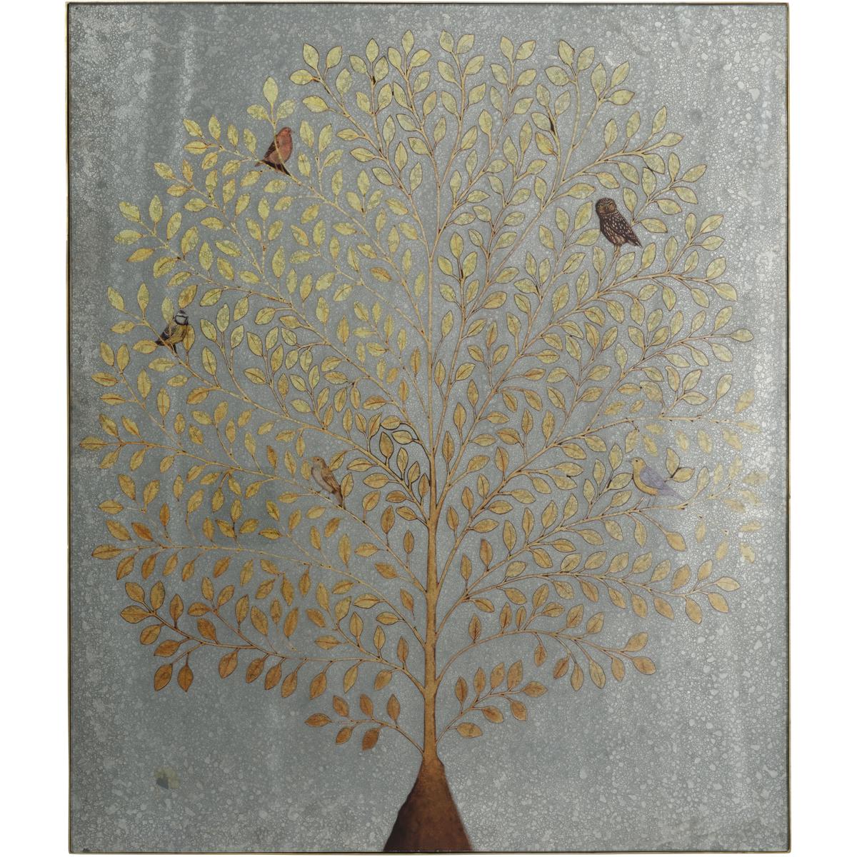 Jamie Young Co 8PROV-WASL Provenance Blue and Grey and Printed Mercury Wall Art, Inline
